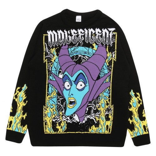 Front - Maleficent Mens Knitted Sweater