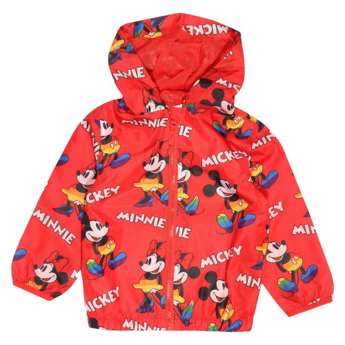 Front - Disney Girls Mickey & Minnie Mouse Raincoat