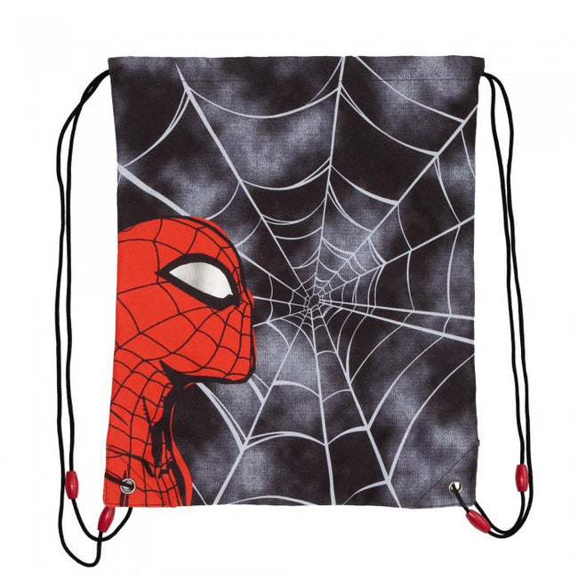 Front - Spider-Man Boys Web Head Drawstring Bag