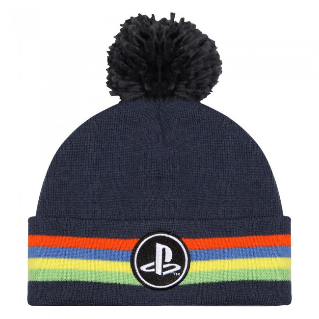 Front - Playstation Boys Classic Logo Pom Pom Beanie