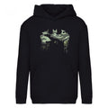 Front - DC Comics Boys Camo Logo Batman Pullover Hoodie