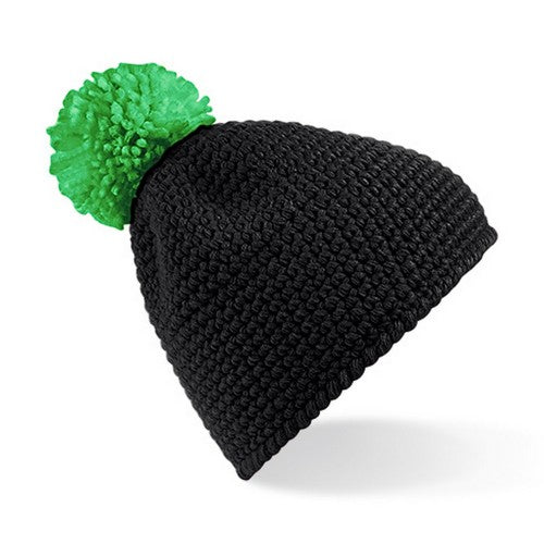 Front - Beechfield Unisex Slopeside Winter Beanie Bobble Hat
