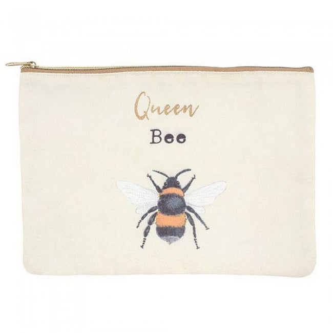 Front - Something Different Queen Bee Makeup Pouch