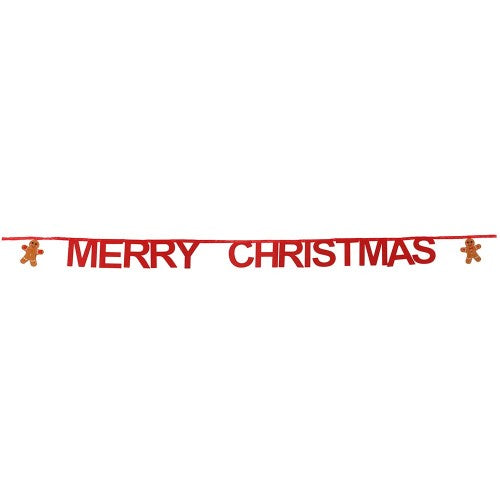 Front - Something Different Merry Christmas Gingerbread Man Bunting