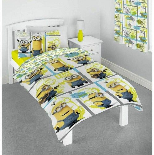 Front - Despicable Me I Try Harder Minions Duvet Cover Set