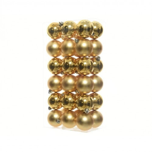Front - Kaemingk Shiny/Matt Shatterproof Baubles (Pack of 36)