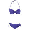 Front - Ladies/Womens Aztec Patterned Bikini Top And Briefs Set