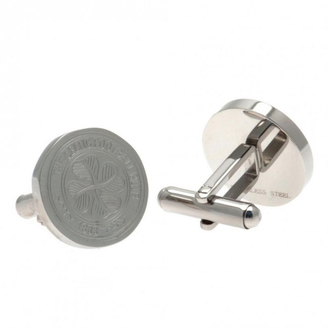 Front - Celtic FC Stainless Steel Crest Cufflinks