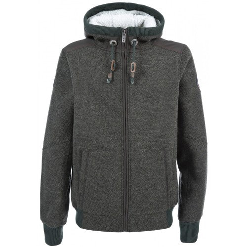 Front - Trespass Mens Mathis Full Zip Knitted Fleece Jacket