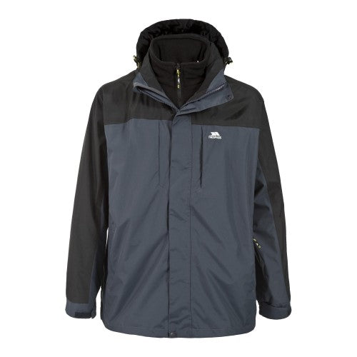 Front - Trespass Mens Faris Full Zip 3 In 1 Jacket