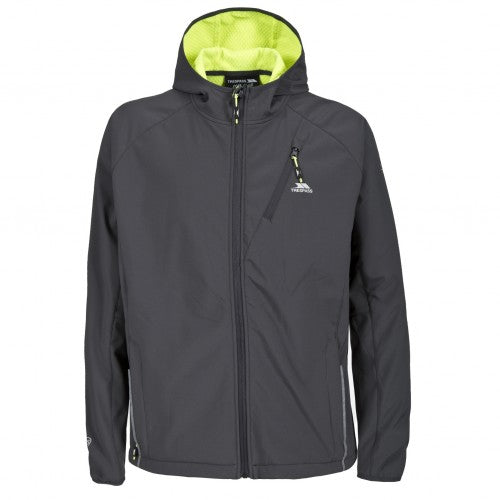Front - Trespass Mens Bathurst Water Resistant Softshell Jacket