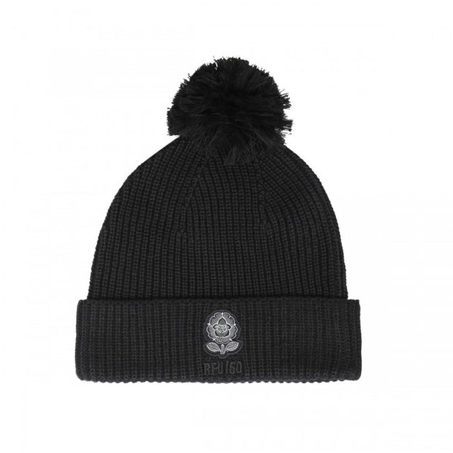 Front - Umbro England Rugby Blackout Bobble Beanie
