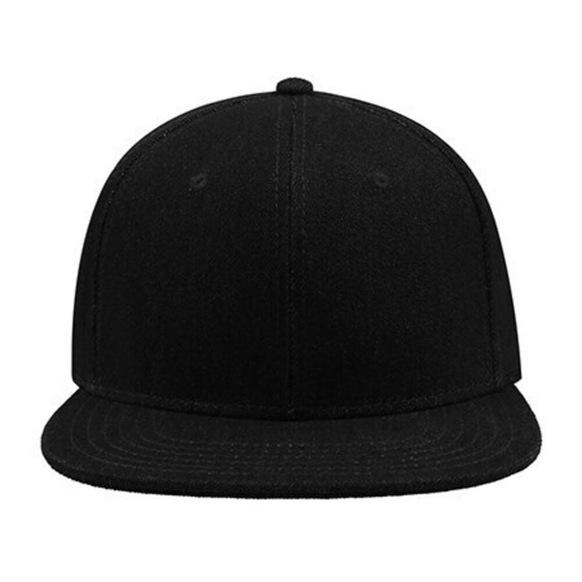 Black - Lifestyle - Atlantis Denim 6 Panel Flat Visor Cap