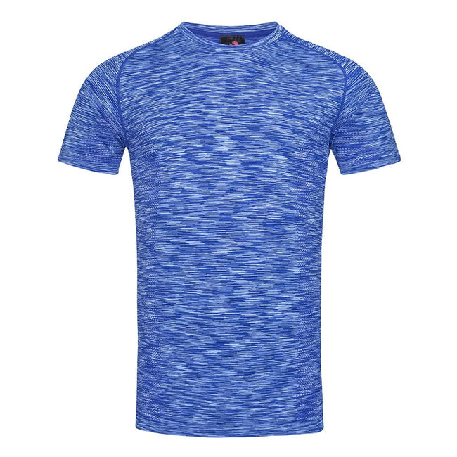 King Blue Melange - Front - Stedman Mens Active Seamless Raglan Tee