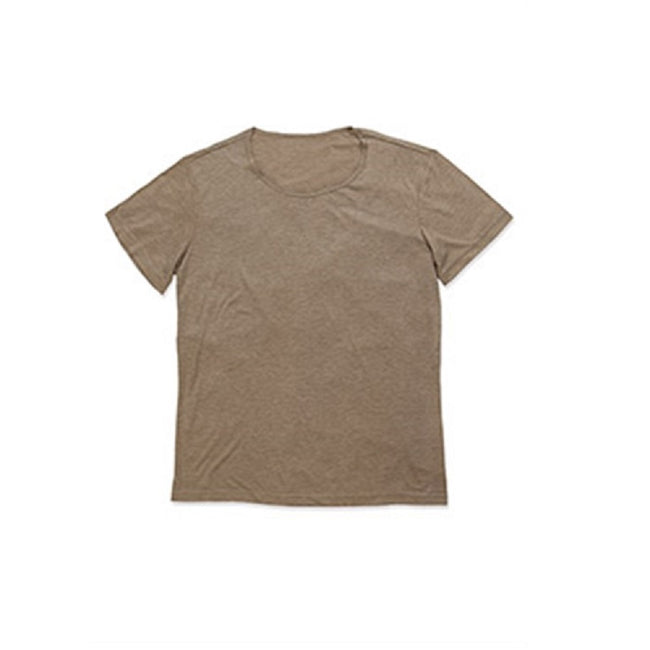 Vintage Brown - Front - Stedman Mens David Melange Oversized Crew Neck Tee