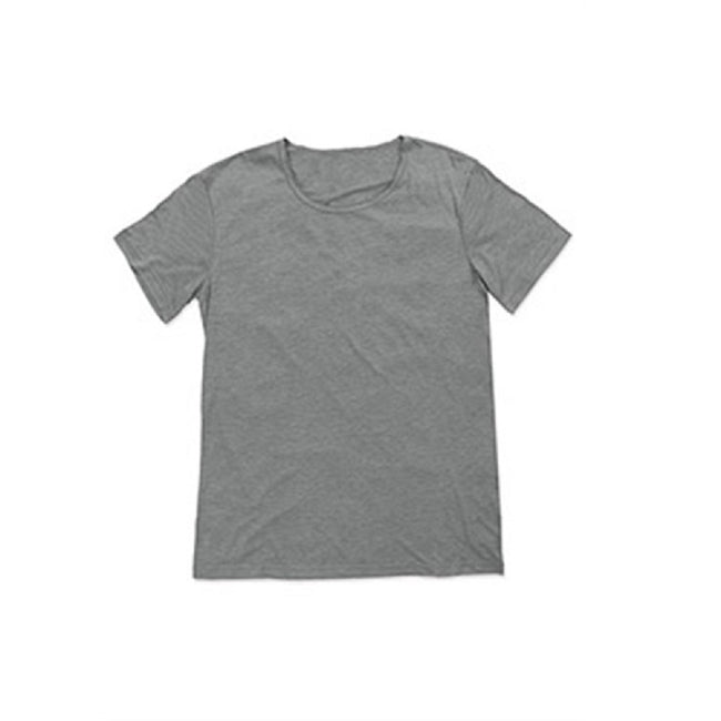 Vintage Gray - Front - Stedman Mens David Melange Oversized Crew Neck Tee