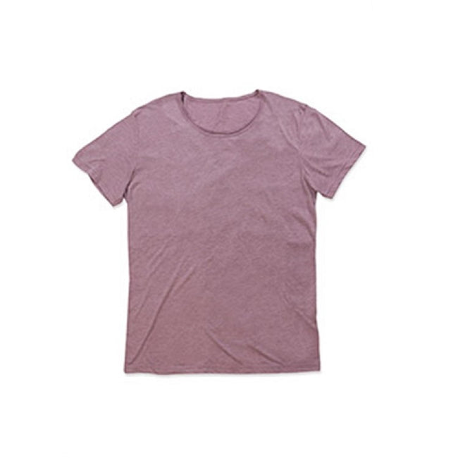 Vintage Rose - Front - Stedman Mens David Melange Oversized Crew Neck Tee
