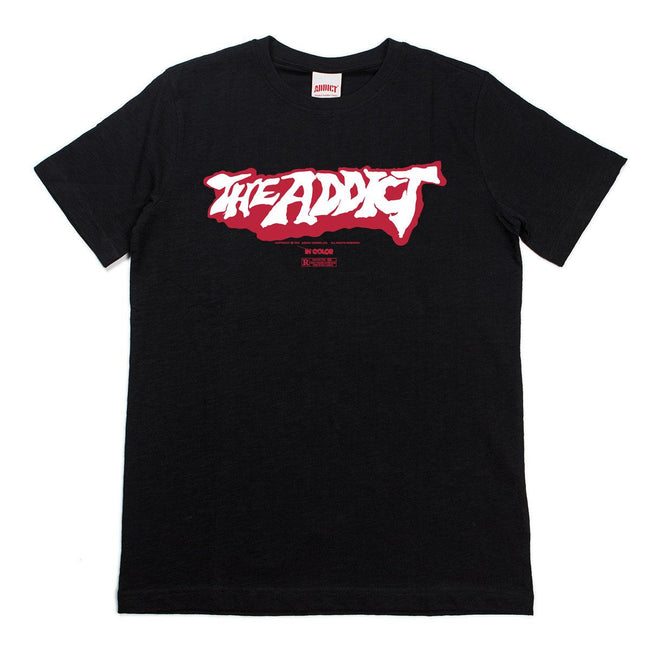 Black - Front - Addict Mens Printed Cotton T-Shirt