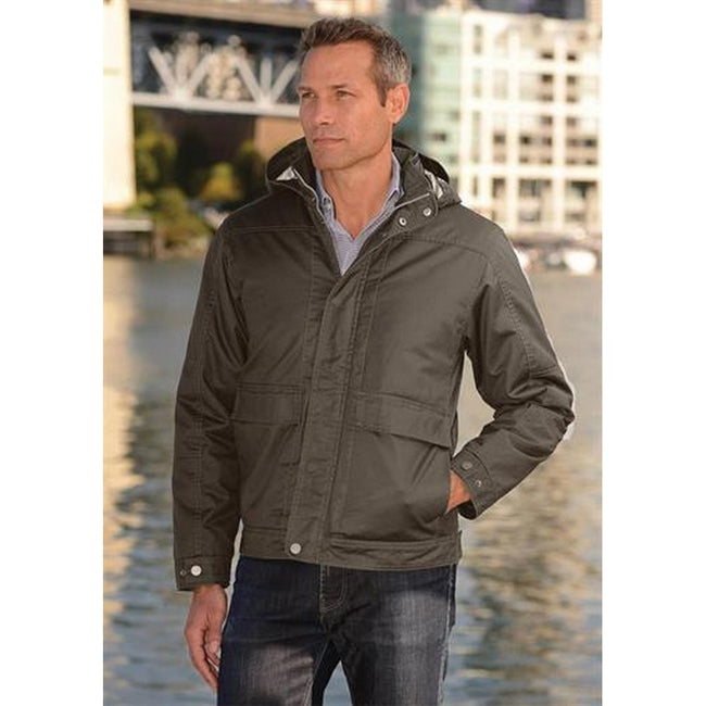 Brown - Back - Stormtech Mens Urban Waxed Twill Jacket