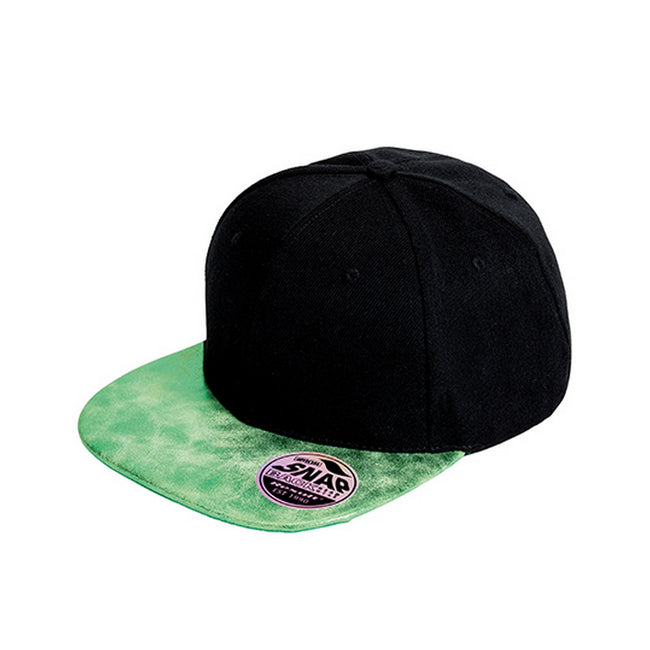 Black-Green - Front - Result Core Unisex Adults Glitter Peak Cap