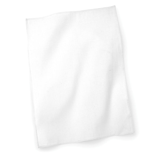 White - Front - Westford Mill Tea Towel (Pack of 2)