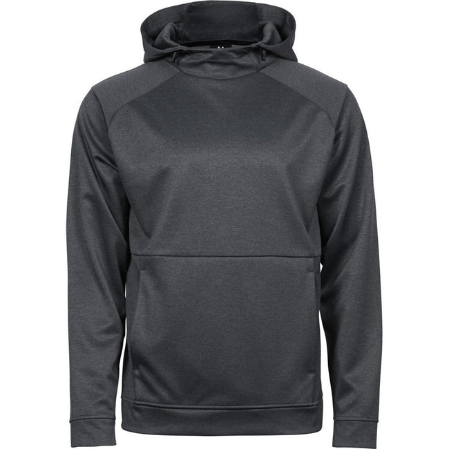 Dark Gray Melange - Front - Tee Jays Mens Performance Hoodie
