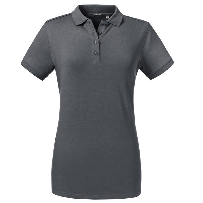 Convoy Gray - Front - Russell Womens-Ladies Tailored Stretch Polo