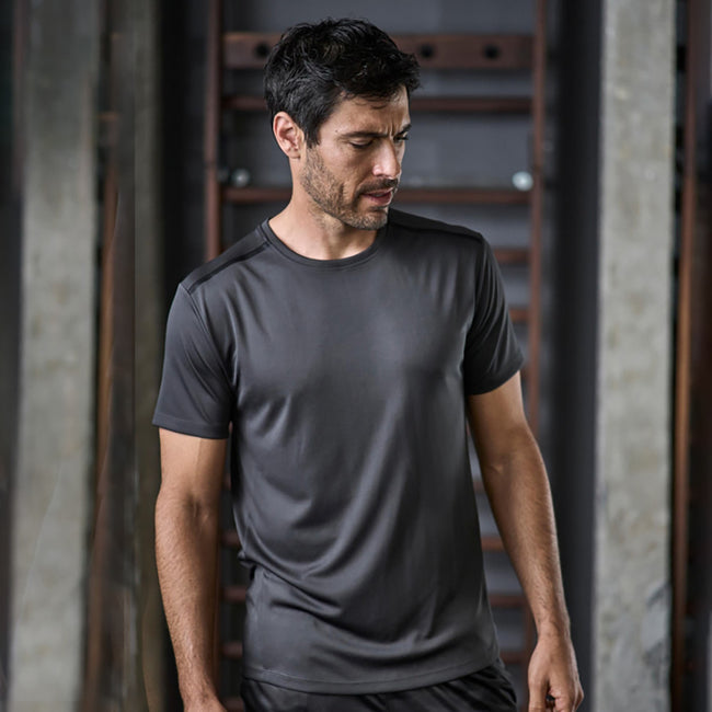 Dark Gray - Back - Tee Jays Mens Luxury Sport Tee