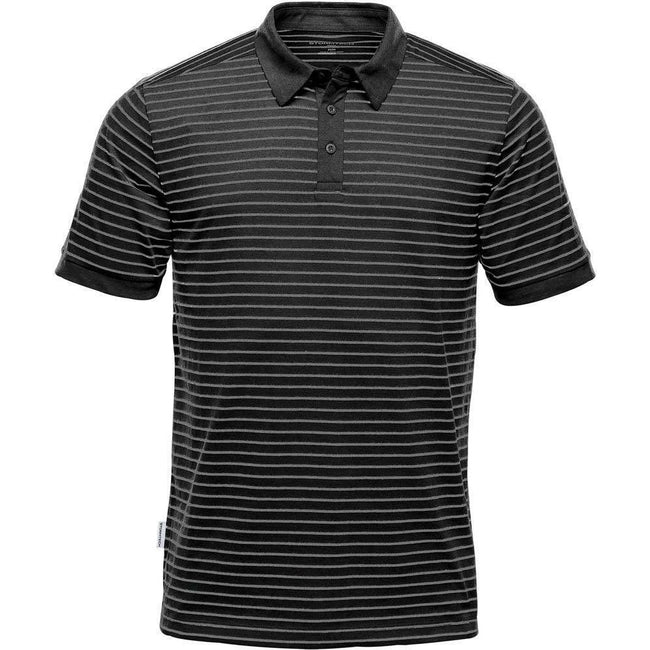Black-Gray Heather - Front - Stormtech Mens Railtown Polo Shirt