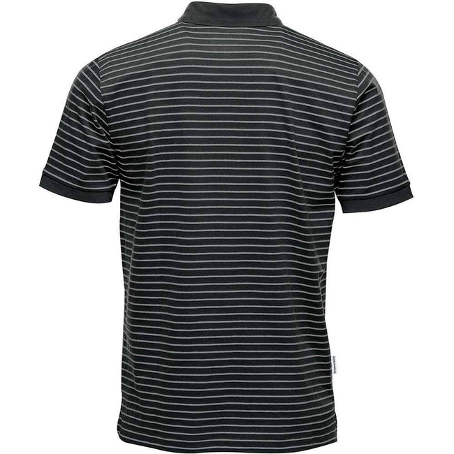 Black-Gray Heather - Side - Stormtech Mens Railtown Polo Shirt