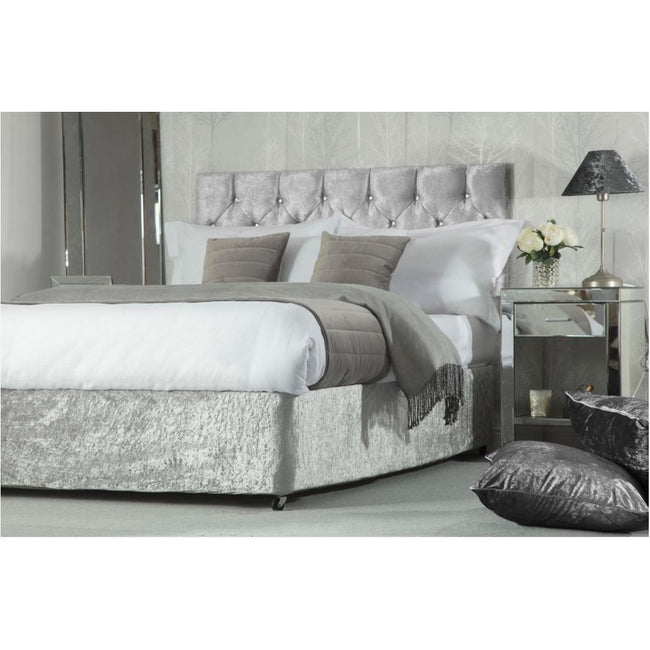 Silver - Front - Belledorm Crushed Velvet Base Wrap