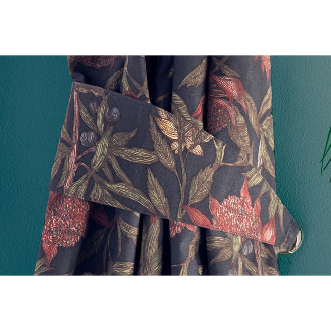 Pink-Navy - Front - Belledorm Wild Garden Lined Curtains (Pack of 2)