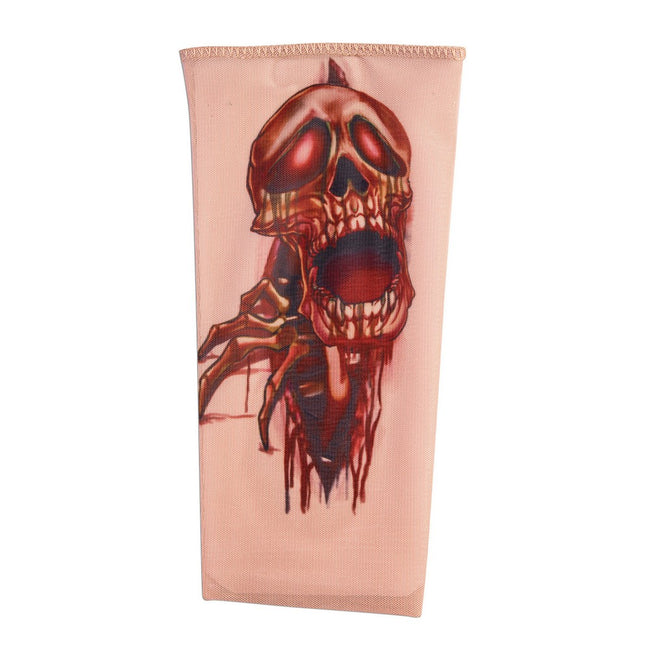 Beige-Red - Front - Bristol Novelty Unisex Skull Sleeve