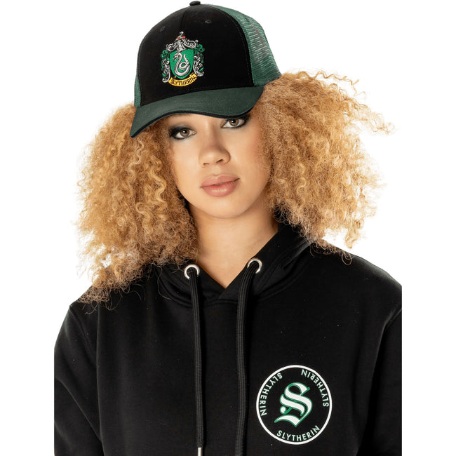 Dark Green - Front - Harry Potter Slytherin Trucker Cap