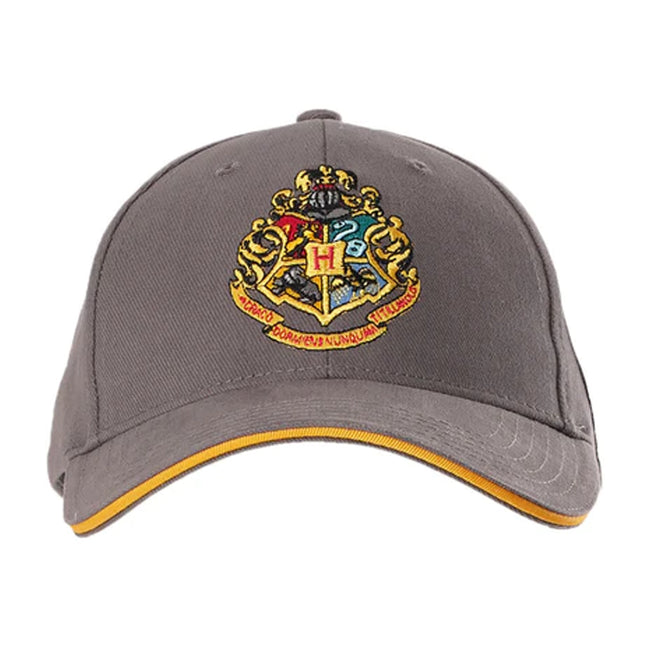 Gray-Yellow - Front - Harry Potter Hogwarts Baseball Cap