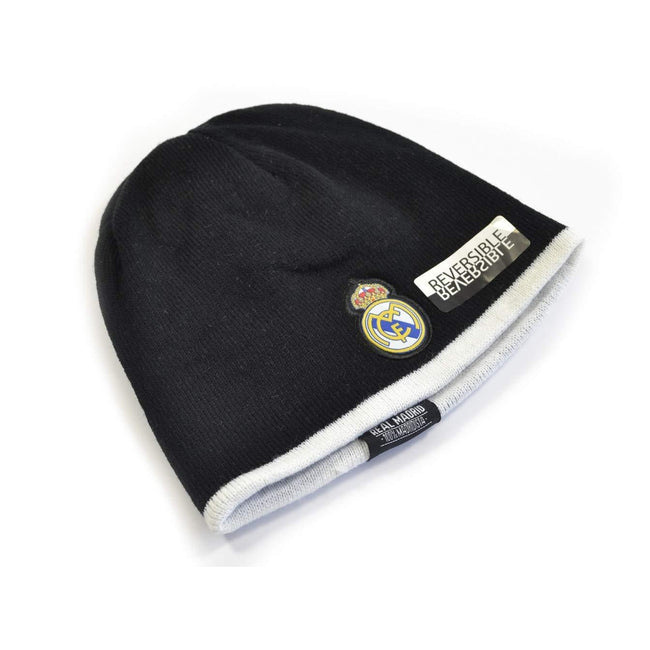 Black-White - Front - Real Madrid CF Reversible Beanie