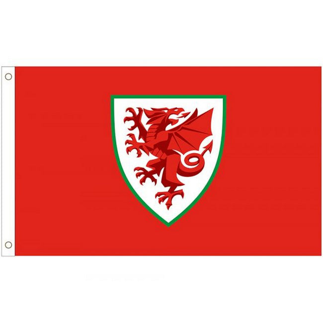 Red-Green-White - Front - Wales Core Crest Flag