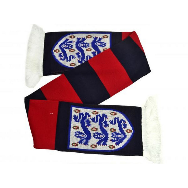 Navy-Red-White - Front - England FA Bar Jacquard Scarf