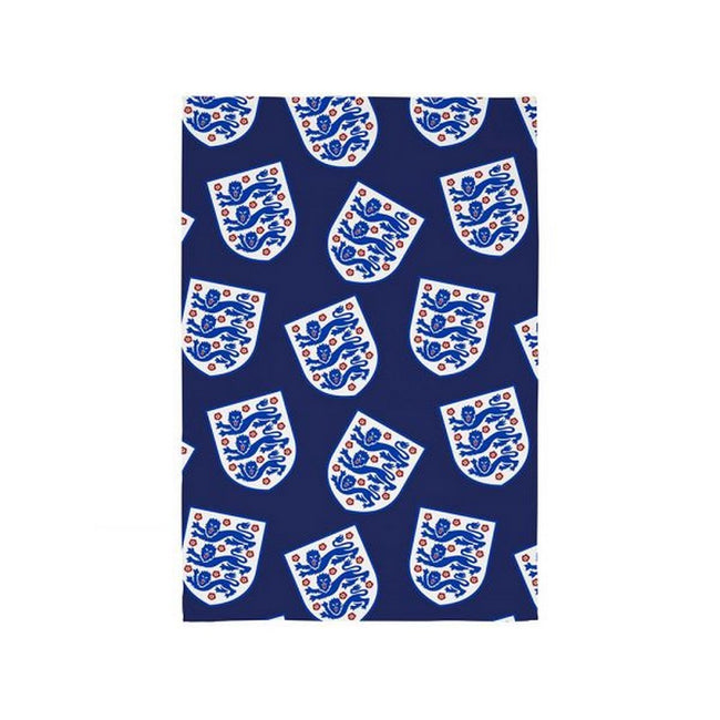 Navy-White - Front - England FA Fleece Crest Blanket