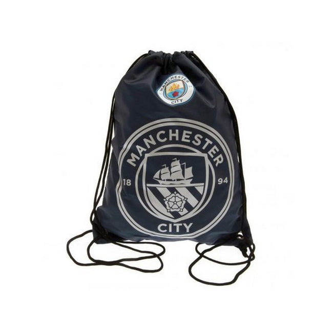 Navy - Front - Manchester City FC Colour React Drawstring Bag
