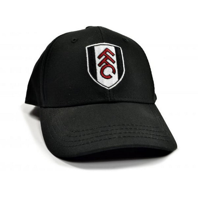 Black - Front - Fulham FC Crest Baseball Cap