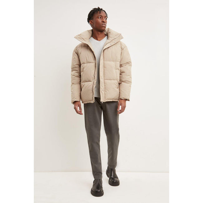 Stone - Lifestyle - Burton Mens Funnel Neck Puffer Jacket