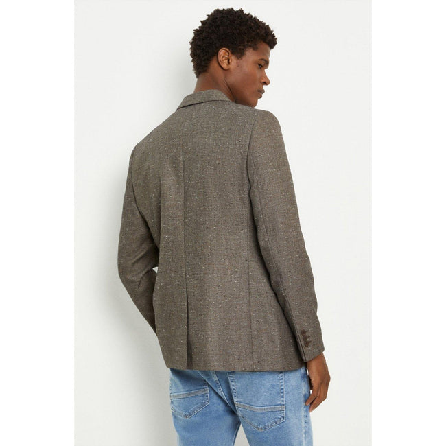 Brown - Back - Burton Mens Slim Blazer