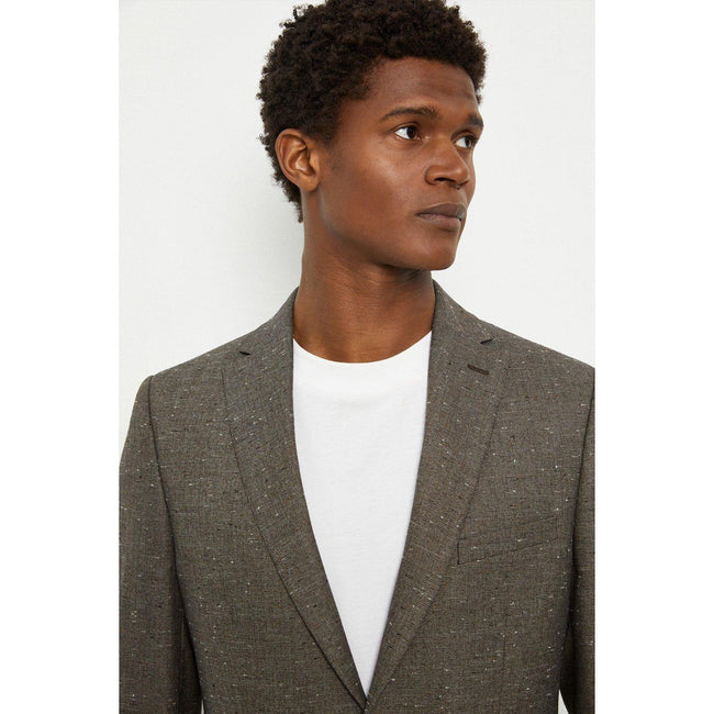 Brown - Pack Shot - Burton Mens Slim Blazer