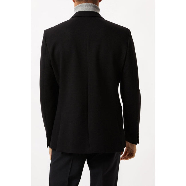 Black - Back - Burton Mens Double-Breasted Slim Jacket