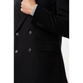 Black - Close up - Burton Mens Double-Breasted Slim Jacket