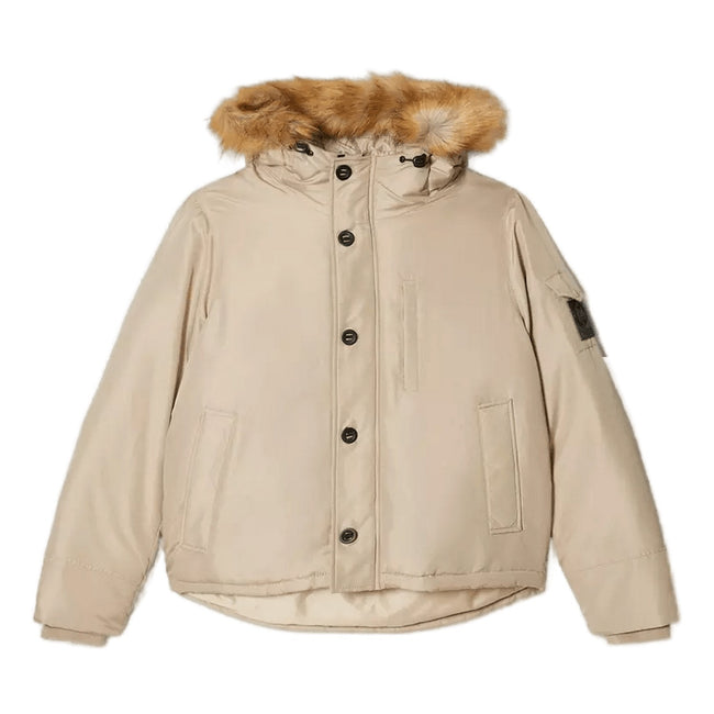 Stone - Front - Burton Mens Smart Short Hooded Regular Parka