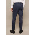 Blue - Back - Burton Mens Jersey Checked Slim Pants