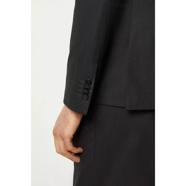 Charcoal - Pack Shot - Burton Mens 1904 Double-Breasted Slim Suit Jacket