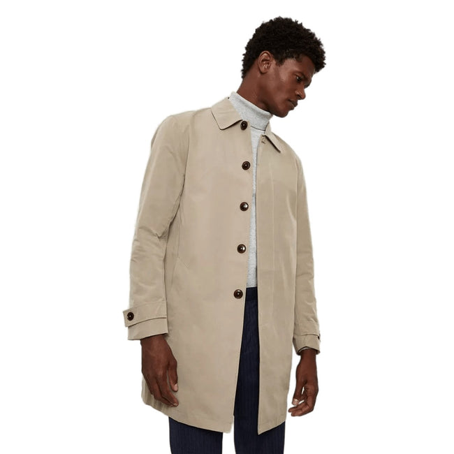 Tan - Front - Burton Mens Classic Raincoat